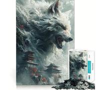 White Fox Chinese Temples Jigsaw Puzzles 1000 Recall Fun Play Burr Free Clean Cut Pieces Portable Travel Friendly Fun Game (50x75cm)