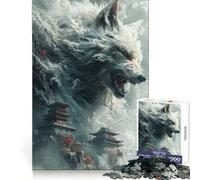 White Fox Chinese Temples Teenager Jigsaw Puzzles 1000 Pieces Memory Power Soothing Hobby Seamless Fit Cozy Xmas Gift (38x52cm)