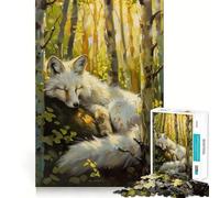 White Fox Fairy Tale Magic 1000 Piece Puzzle For Adults Mind Skill Play Laser Cut for Flawless Fit Rewarding Activity for Rainy Days (38x26cm)
