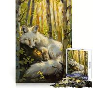 White Fox Fairy Tale Magic Jigsaw Puzzles 1000 Piece for Teenagers Memory Power Mind Soothing Fun Seamless Fit Perfect Xmas (38x52cm)