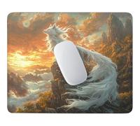 White Fox In Mountains Mouse Mat - 12.60 × 10.24 in, Gaming Mouse Pad g-742