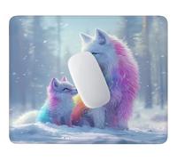 White Fox In Winter Mouse Mat - 14.17 × 11.81 in, Gaming Mouse Pad g-20