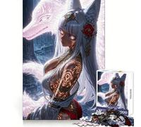 White Fox Spirit 1000 Piece Jigsaw Puzzles for Teenagers Logical Skill Leisurely Pursuit Precise Join Fine Xmas Gift (38x26cm)