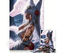 White Fox Spirit 1000 Piece Jigsaws for Adults Recall Power Light Enjoyment Precise Edges Meaningful Gift (50x75cm)