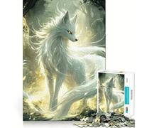 White Fox Spirit Jigsaw for Teenagers 1000 Pieces Memory Fun Game Smooth Burr Free Surface Birthday Gift Brain Teaser Toy (50x75cm)