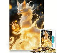 White Fox Spirit Jigsaw for Teenagers1000 Pieces Mind Boost Game Firm Fit Secure Assembly Bonding Activity for Loved Ones (50x75cm)