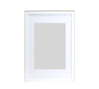 (White Frame with White Mount, 70x50cm pic ( 80x60 cm Frame )) Wooden Effect Photo Frames With White Mount