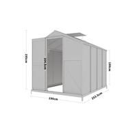 White Framed Garden Greenhouse with Base Frame