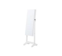 White Freestanding Jewelry Cabinet Armoire with Mirror