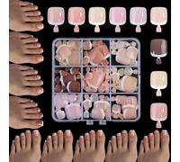 White French Tip Press Claw Almond Shape Tarnish Full Cover Gloss Nude Fingle Acrylic Nail Adhesive