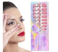 White French Tip Press on Nails Self-Adhesive Trendy False Nails