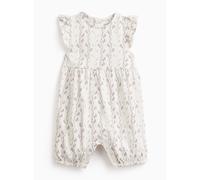 White Frill Sleeve Floral Romper 12-18 months