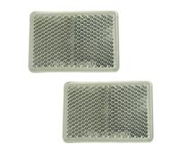 White front reflector for Erde 102, 122, 143 trailer - set of 2 rectangular MP69013B - Lichfield Trailer Centre