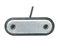 White Front Side 20 LED Marker Lights Oval 12V 24V Neon Trailer Truck Lorry