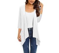 White Front Tie Crop Top UK Cream Cardigan with Holes UK Black Short Sleeve Sweater Cardigan UK Breathable Summer Cardigans Women UK Sales Today Clearance Prime Only Todays Deals