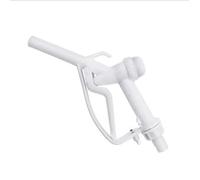 White Fuel Gun Nozzle - 3/4 Inch Hose Barb Inlet - 25mm Outlet - Plastic Trigger Dispensing Gun for Diesel Petrol Kerosene AdBlue Urea - Low Corrosive Liquids - Agricultural Automotive Industrial Use