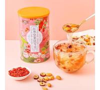 White fungus lotus root powder?Black sesame nut mulberry powder 500 /can cereals, instant mixed meal substitute powd corn paste (White fungus lotus root powder,1 can)