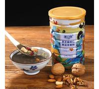 White fungus lotus root powder?Black sesame nut mulberry powder 500 /can cereals, instant mixed meal substitute powd corn paste (Semen sesami nigrum,1 can)