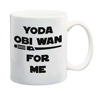(White) - Funny 330ml Coffee or Tea Mugs - YODA OBI WAN For Me by Eitly (White) -Great Sarcasm Gift for Men, Women, Mom or Dad, Sister, Brother, Boss, Teacher