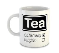 White Funny Mug, Ceramic Tea Mug, Definitely Maybe 11oz Coffee Mugs, Valentine's Day Gifts for Rock Fans