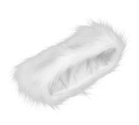 White Fur Headband Winter Cap for Women, One Size Ear Cover