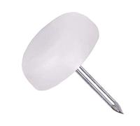 WHITE FURNITURE GLIDE NAILS 16mm Knock In Table Chair Leg Feet Protectors Pack of 8