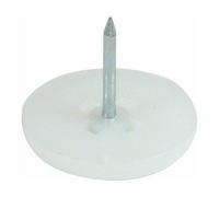 WHITE FURNITURE GLIDE NAILS 25mm Knock In Table Chair Leg Feet Protectors Pack of 8