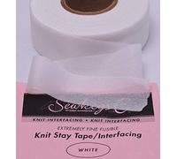 White Fusible Knit Stay Tape - 1.25" X 25 Yards SewkeysE Extremely Fine Knit Interfacing Sold by The 25 Yard Roll - White M494.07