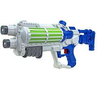 White Galaxy Wars Water Gun - Large 47cm Pump Action Blaster Guns Toy for Kids & Adults - Powerful Long Range Squirt Gun Water Pistol for Pool, Garden, Beach, Outdoors Summer Fun - Shoots Over 20ft