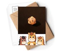 White Gambling Dice Photo Postcards Envelopes Cards Mailing Year Horse