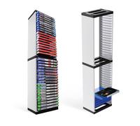 (White) Game Storage Stand Host Disc Double Layer 36 CD Storage Box Fit for for PS5 PS4 PS3 XBOX ONES Xbox Series Switch DVD Storage