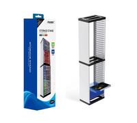 (White) Game Storage Stand Host Disc Double Layer 36 CD Storage Box Fit for for PS5 PS4 PS3 XBOX ONES Xbox Series Switch DVD Storage