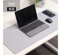 White Gaming Mousepad Large Waterproof Non-Slip PU Suede Desk Mat