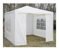 (White) Gr8 Garden Gazebo With Sides 3x3m | Outdoor Party Tent
