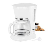GEEPAS 1.5L Filter Coffee Machine | 800W Coffee Maker for Instant Coffee, Espresso, Macchiato & More | Boil-Dry Protection, Anti-Drip Function, Automatic Turn-Off Feature, White