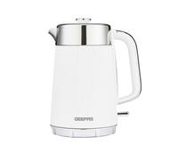 GEEPAS 1.7L Electric Kettle Rapid Boil Cordless Jug Kettle White 3000W Arcus
