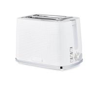 GEEPAS Opus 2 Slice Toaster | 7 Browning Levels Cancel Defrost Reheat | For Thin Small Bread Slice, Removable Crumb Tray Cool Touch Housing High Lift | Space-Saving Design | 2 Yr Warranty 900W White