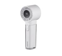(White) GEEPAS Rechargeable Fan | Mini Digital Foldable Portable USB Fan for Travel Camping Office Outdoor Women | Handheld 3000mAh 100 Level Wind Speed