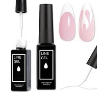 White Gel Nail Polish Liner - French Tip Gel Polish - Classic Basic White Colour Art Paint for Thin Line Soak Off DIY Home Salon Manicure Salon