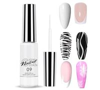 White Gel Nail Polish Liner - Perfect for French Manicure & Nail Art, UV Shellac Gel for Fine Lines & Designs. DIY Home Salon Essentials, Long-Lasting Gel Colors for Stunning Nails