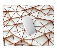 White Geometric Patterns Mouse Mat - 11.81 × 9.84 in, Gaming Mouse Pad g-37