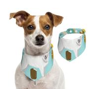 White German Shepherd,Dog Bandanas Cotton Pet Scarf Adjustable Bibs for Pet,M