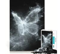 White Ghost Butterfly 1000-piece Jigsaw Puzzles Brain Training Fun Tight Interlock No Gaps Bonding Activity for Loved Ones (38x52cm)