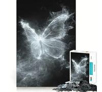 White Ghost Butterfly 1000 Piece Teenager Puzzles Mental Focus Game Precision Cut Smooth Edges Christmas Stocking Stuffer Game (50x75cm)