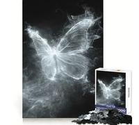 White Ghost Butterfly 1000 Pieces Jigsaw Puzzles for Teenagers Think Training Mindful Escape Defined Edges Seasonal Gift (38x26cm)