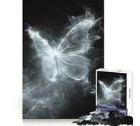 White Ghost Butterfly Jigsaw for Teenagers1000 Pieces Mental Sharpness Calm Leisure Precise Fit (38x52cm)