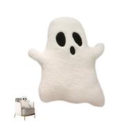 White Ghost Halloween Pillow - Funny Cartoon Plush Animal, Soft Decorative Toy | Cute Ghost Cushion for Halloween Decor, Sofa, Car Seat, Bedroom Seasonal Display, and Festive Atmosphere
