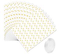 White Gift Wrapping Paper Set with Hearts, 10 Sheets 50x70cm + 22m Wrapping Paper Wedding Ribbon Romantic White and Gold Design for Valentine's Day Weddings Anniversaries Birthdays & DIY Crafts