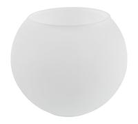 White Glass Globe Lamp Shade E14 E27 Fitter Dome Pendant Cover | Frosted Smooth Surface, Reverse-mouth Design, 1.65-inch Opening, Soft Ambient Glow for Table Lamps and Hallways
