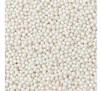 White Glimmer Sprinkles - 35g of Shiny White Edible Pearl Hundreds & Thousands Cake Sprinkles Toppers Decorations, 100s 1000s Mini Balls Nonpareils